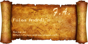 Fulea András névjegykártya