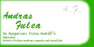 andras fulea business card